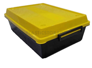 25L Storage Box Black & Yellow