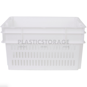 52L Stackable And Nesting Vented Crate Base Natural